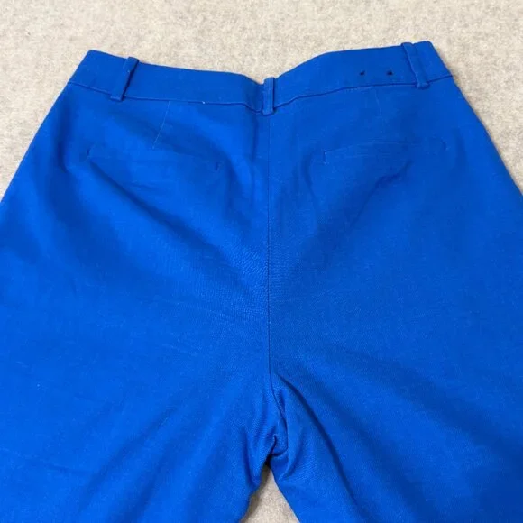 J.Crew Kallie Pant 4T Tall Blue Linen Blend Career Ankle Trouser - Picture 9 of 9
